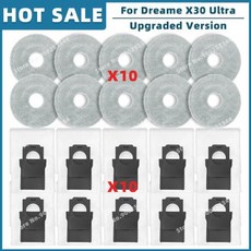 호환 Dreame L10s Pro Ultra Heat X30 Ultra X30 Pro 교체 부품 액세서리 메인 사이드 브러시 필터 걸레 먼지 봉투, 14) Set N, 04 Set N