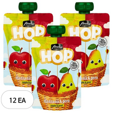 아넬라 HOP 과일 퓨레, 100g, 12개, 혼합맛(사과/사과배)