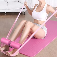 앉아서 보조 복부 코어 운동 앉아 바 피트니스 앉아 운동 장비 휴대용 홈 체육관 배꼽 근육 훈련|벤치에 바로 앉다|, 1개, 분홍색