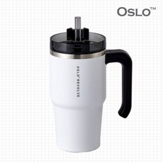 오슬로 리볼브 핸들형 텀블러, 화이트, 600ml, 1개