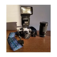 펜탁스 아사히 MEF 35mm SLR 필름 카메라 플래시와 렌즈 2개