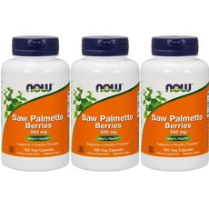 나우푸드 쏘팔메토 베리 550 mg, 3개, 100정