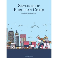 Skylines of European Cities Coloring Book for Kids Paperback, Independently Published
