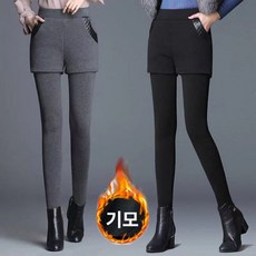 빅사이즈 반바지레깅스 스판 밴딩팬츠 기모 반바지 레이어드핏 밴딩 무지 치렝스 여성바지 가을 겨울 D99U