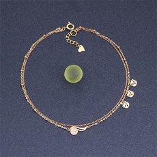 14K 18K 곰돌이 딸랑이 두줄 팔찌 GW1824B 여자팔찌