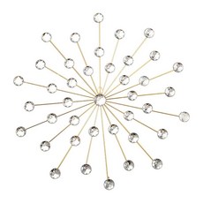 벽 장식 블링 3D 라인스톤 햇살 벽 장식 세련된 클래식 벽 장식 홈 장식 사무실 입구 홈, 골드 화이트, 벽 예술 매달려 라인 석 장식