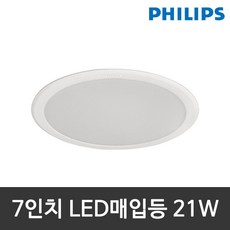 필립스 메이슨 7인치 LED다운라이트 21W LED매입등, 전구색(노란빛), 1개