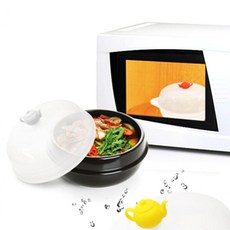 뚜껑 용기 냄비 덮개 실리콘 그릇 전자렌지 커버 전자레인지용, 단일상품1, 단일상품0, 블루