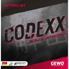 게보 코덱스 프로 54-약 점착성러버(CODEXX EF PRO 54), 빨강(Max)