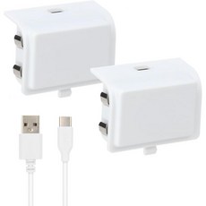 2팩 충전식 배터리 팩 Xbox 시리즈용 1500mAh USB TypeC 충전 케이블 포함 XS, 2개