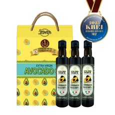 리모나다 최상급 엑스트라버진 HASS 품종 100% 냉압착 아보카도오일, 3개, 250ml