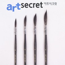새한아트 아트시크릿 688 SQ DS 고급 청솔모 수채화 브러쉬 앵글 붓, 0호