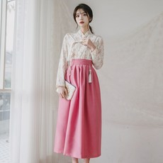 생활한복세트 벚꽃엔딩 저고리 + 나은로즈 허리치마