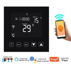 16A WIFI 온도 조절기 스마트 룸 온도 조절기 전기 바닥 난방 온도 컨트롤러 음성 Alexa Google Home Tuya|스마트 온도 조정 시스템|, 1개, 3A Boiler Valve, CHINA