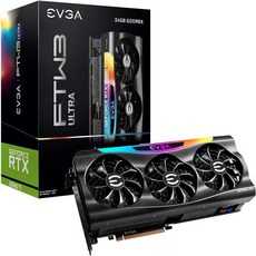 EVGA GeForce RTX 3090 Ti FTW3 울트라 게이밍 24G-P5-4985-KR 24GB GDDR6X iCX3 ARGB LED 백플레이트 무료 eLeash, 한개옵션5