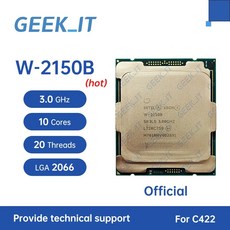 텔 제온 W-2150B SR3LS CPU 프로세서 3.0GHz 10 코어 20레드 13.75MB 120W LGA2066 C422 W2150B