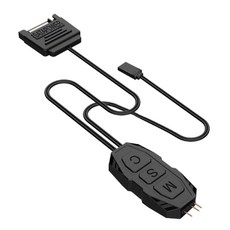 ARGB 컨트롤러 5V 3핀 RGB 컨트롤러 SATA 전원 공급 조명 스트립 리모컨 RGB 동기 컨트롤러 케이블, 한개옵션0