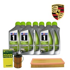 포르쉐 마칸 순정 엔진오일세트 오일 + 오일필터 + 에어필터, 마칸S디젤, 7000ml, 1개