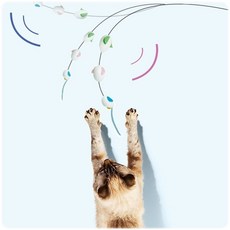  ZM 낚시대 고양이 와이어 붕붕 캣토이 장난감 천연실크, 상세페이지 참조 