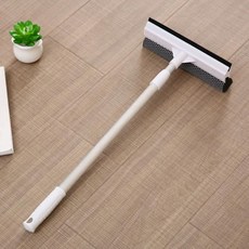 스퀴지 창문 닦기문 청소 유리창 닦이 클리너 개폐식 막대 창 브, 1개, 2.White
