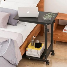 휴대용 침대 옆 간단한 데스크 컴퓨터 무료 리프팅 케어 편안한 사무실 가구, 1.BLACK