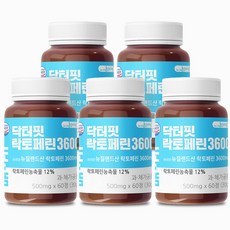 닥터핏 락토페린 식약처인증 HACCP 3600mg 이중코팅 60정, 30g, 5개