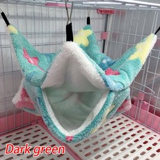 스타 프린트 플리스 이중 레이어 햄스터 케이지 수면 해먹 기니피그 옷 침대 설치류 친칠라 작은, 1개