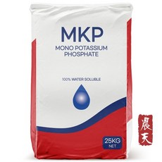 인산가리 MKP 25kg 빠른 수용성 제1인산칼륨 비료 웃자람방지 과실류 내병성 당도향상 수경 양액 재배 액비 비료원료, 1개