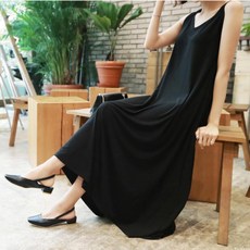 상체비만코디 아줌마큰옷 여성 롱 원피스 빅사이즈
