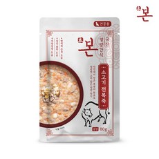 본 영양간식 강아지 전복죽 소고기 80g, 소고기맛, 1개