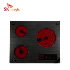 [렌탈-]SK매직 3구 하이라이트 빌트인전용 전기레인지 ERA-B373E 48개월 의무사용 월 15900원, 케이스미포함
