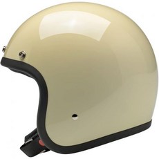 Biltwell 빌트웰 보난자 글로스 빈티지 화이트 DOT 승인 3/4 오토바이 헬멧, XX-LARGE