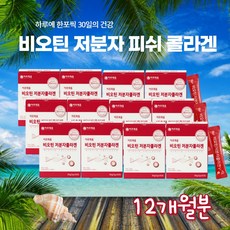 저분자 피쉬 콜라겐 비오틴 피부속당김 고함량 콜라겐담다 12개월분