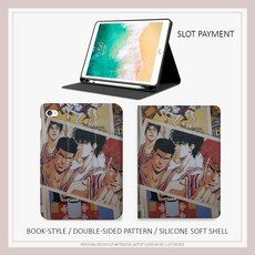 슬램 덩크 케이스 ipad air 4 5 10.2 gen 7/8/9 gen10 케이스 ipad air1/2/3 mini 4/5/6 pro 11 2022 gen5/6 애니메이션 케이, Book pen slot