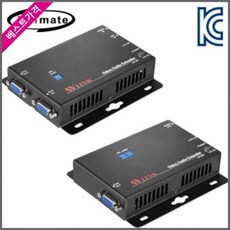 AIF067263윈정보 VGA-AUDIO 1:2 리피터 송수신기 세트 MAX180M-RJ-45 AV-EW, 단일색상