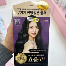 리엔 흑모비책 효윤고 크림 염색 흑색 1045240, 1개