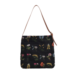 도오빠 르뎅트 여성 숄더백 꽃무늬 자수 캔버스 플라워 에코백 보조가방 수납 여자숄더백