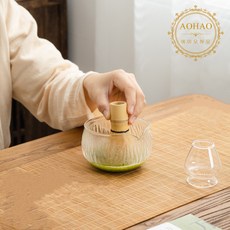 AOHAO 투명 유리 말차 도구 3/4/5/6/7/8 PCS 세트, 3세트, 3pcs 3세트, 3pcs