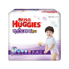 하기스 2020 맥스드라이 팬티 7단계 특점보 남아용 28매 3팩