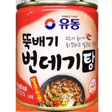 유동 얼큰한 번데기탕 280g X24 번데기캔 복숭아 통조, 24개