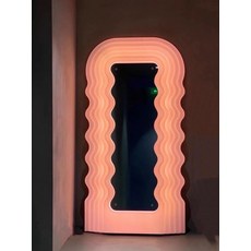 에토레 소트사스 LED 웨이브 특이한 전신거울 카페 쇼룸 호텔 럭셔리 인테리어 지디거울, 다른, 핑크 리모콘 버전, 아니요