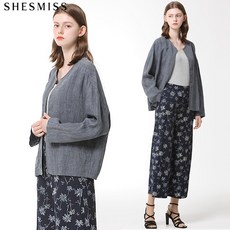 쉬즈미스 쉬즈미스 제인 라미 린넨 썸머 블루종점퍼