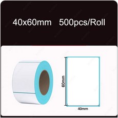 자체 접착 스티커 라벨 바코드 탄소 밴드 불필요 1 롤 너비 40mm, 10 W40xH60mm-500pcs