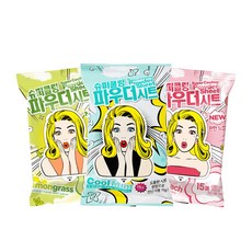 슈퍼 쿨링 파우더 시트 15매 X 5 데오드란트티슈 겨드랑이 땀냄새제거 보송피부