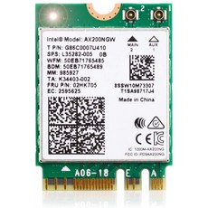 Bluetooth 5.1 WiFi 모듈 2 x 2 MU-MIMO M.2/NGFF 2230 랩톱 데스크톱 Windows 10 64비트용 WiFi 카드, 단일상품, 단일상품