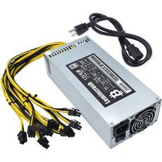 12V 166A AC110-240V 10x6핀 2000W PSU 비트메인 앤트마이너 S9 S7 L3 BTC LTC ETH 채굴 전원 공급용, 2000W-Y-02