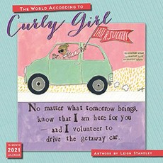 2021 Curly Girl에 따르면 세계 16 개월 달력, 단일옵션