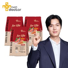 [마이펫닥터] 시그니처 포 라이프 어덜트 강아지 사료 홀리스틱 종합 영양 눈물 피부 알러지 다이어트 관절 2kg, 3개, 연어