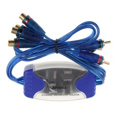 ZLD 4 채널 오디오 4RCA ~ 4RCA 접지 루프 아이솔레이터 노이즈 오디오 필터 스테레오, 90mm * 45mm * 20mm, 푸른, 플라스틱 + 금속