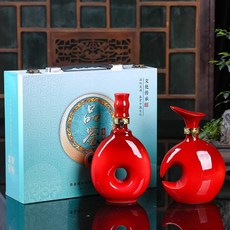 도자기술병 막걸리병 소주 고량주 공병 500ml 쌍갑주 쌍갑포차 주병 담금주병 선물용, A+B, 블루